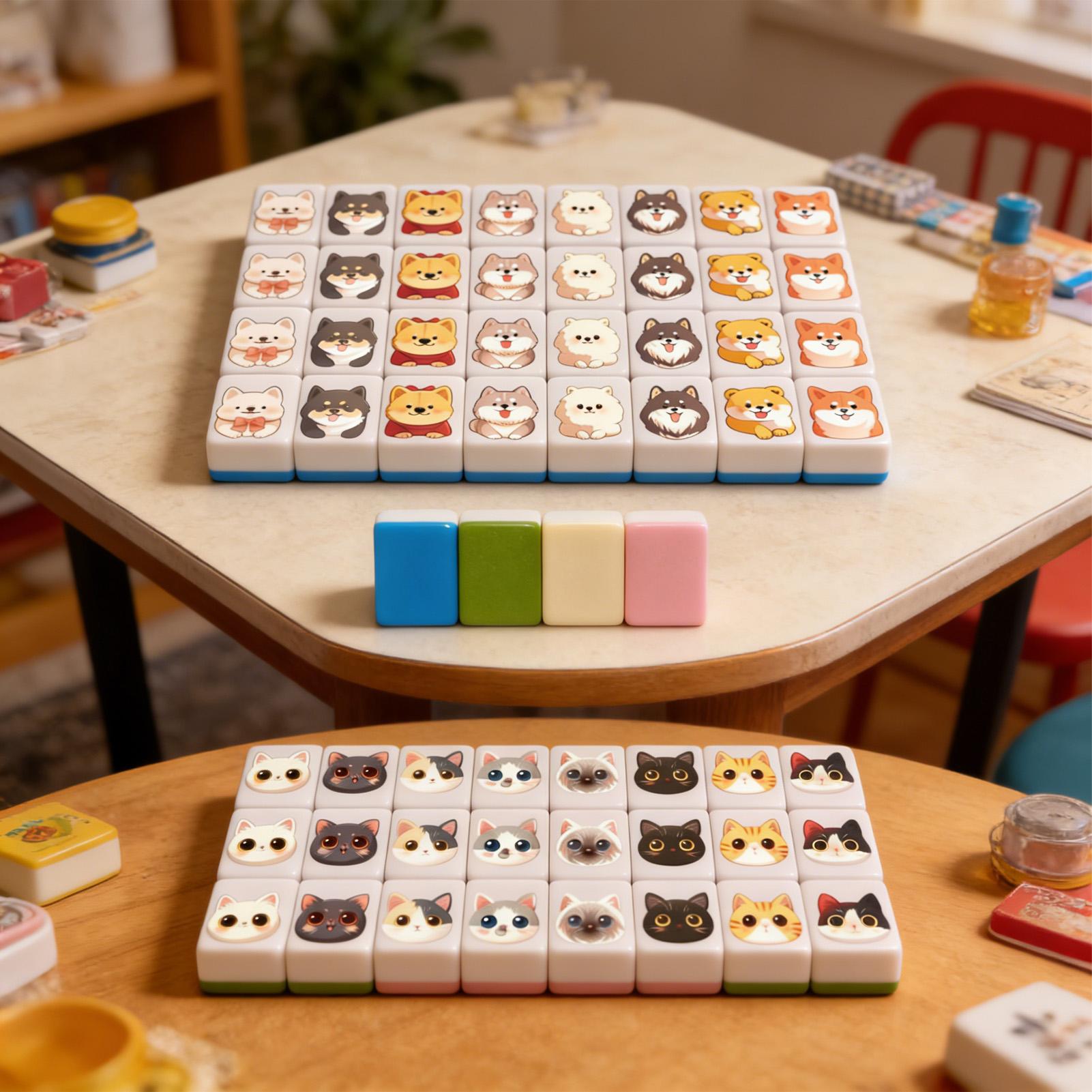 Board Game Name - Ensemble de 65 mini-pièces de Mahjong,
