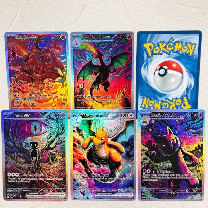Board Game Online - Cartes holographiques Pokémon DIY 5 pièces