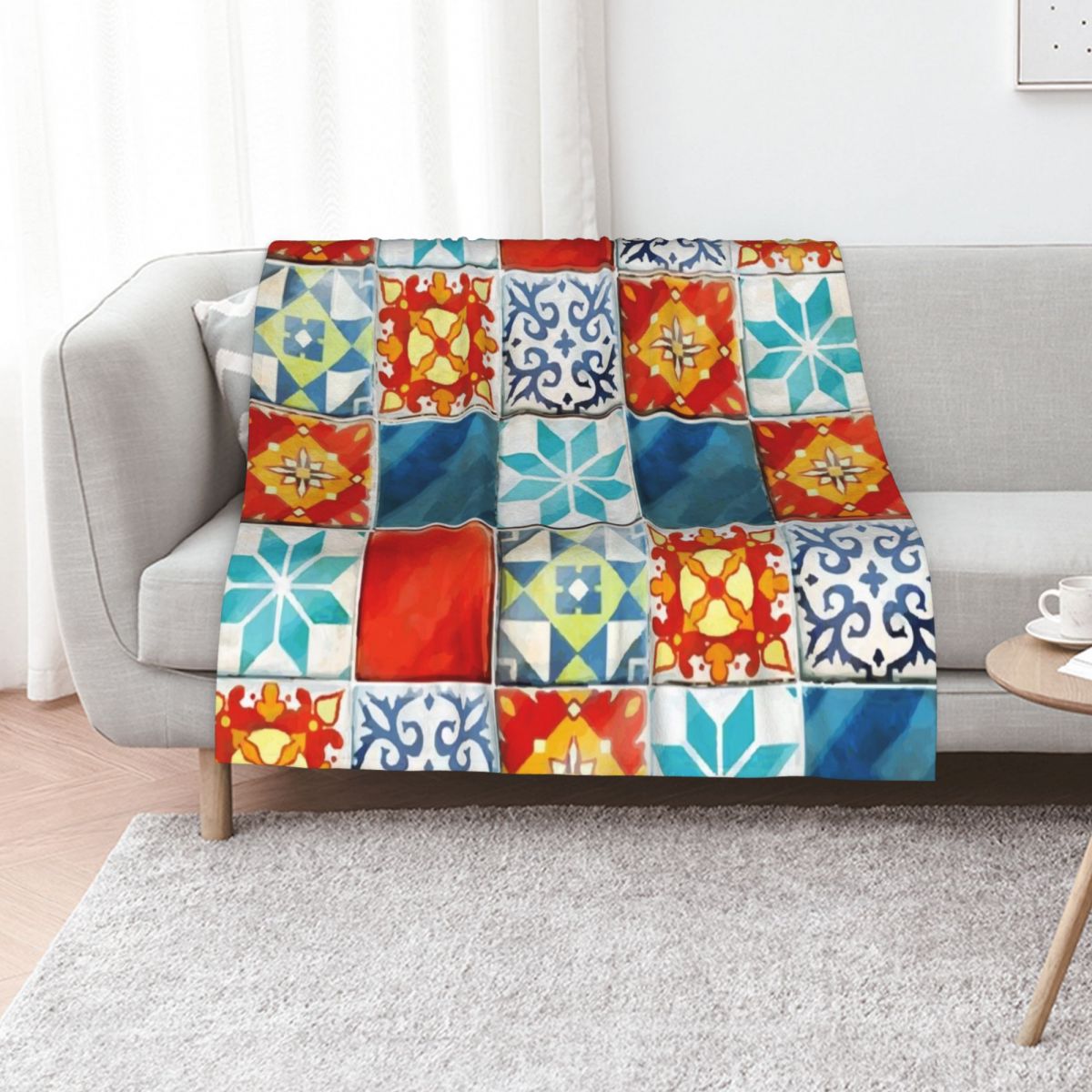 Board Game Azul - Couverture en microfibre douillette avec motifs