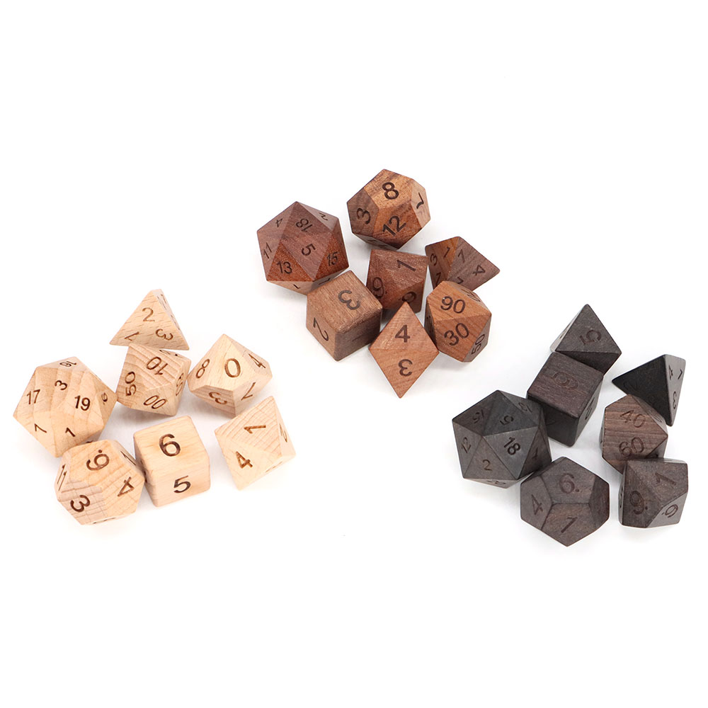 Dés en bois d4-d20, 7 pièces/e - Board Game Roleplay avis et prix